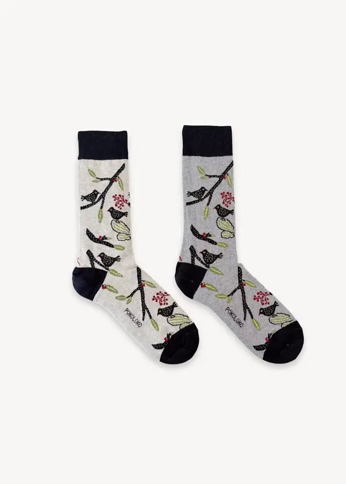 Pokoloko - Bird Song Pima Socks - 2 Pairs