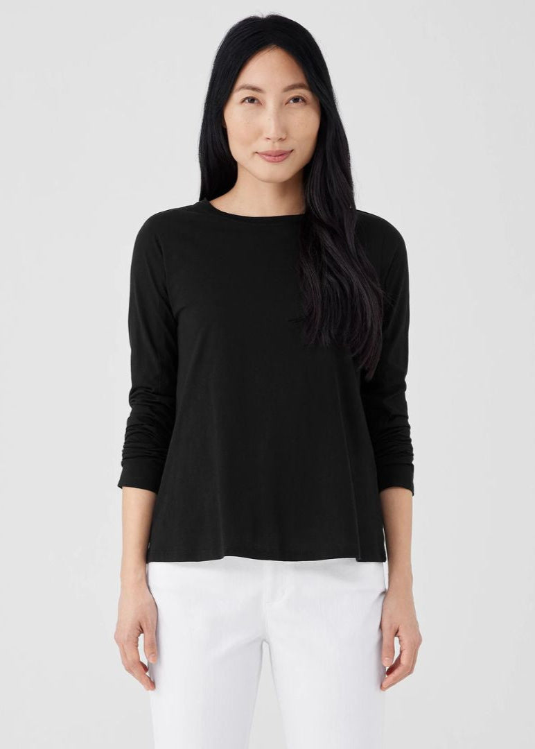 Eileen Fisher - Organic Cotton Jersey Long-Sleeve Tee