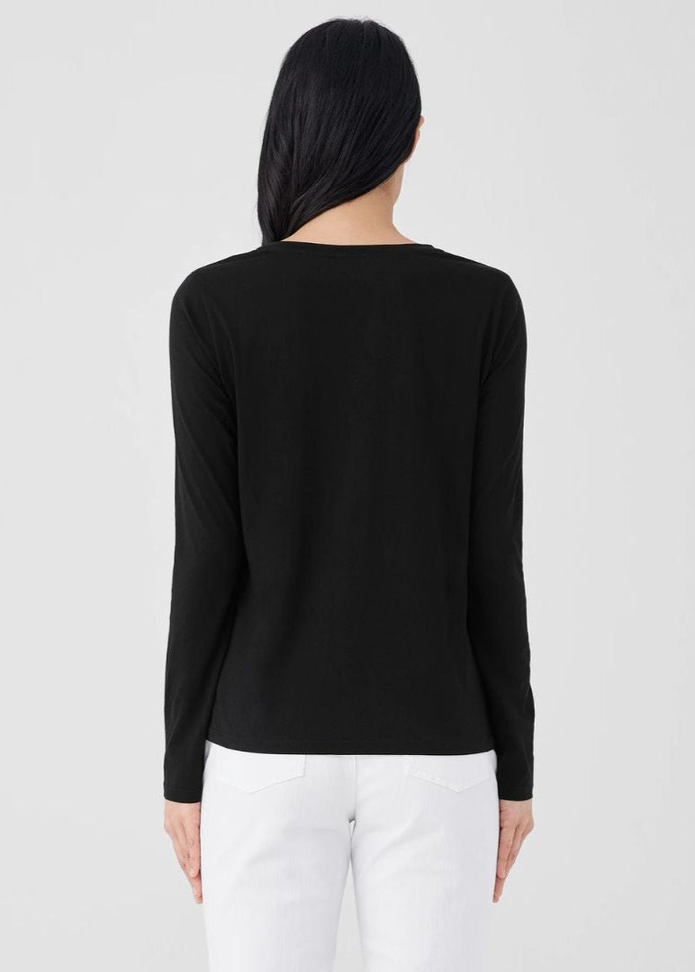 Eileen Fisher - Organic Cotton Jersey Long-Sleeve Tee