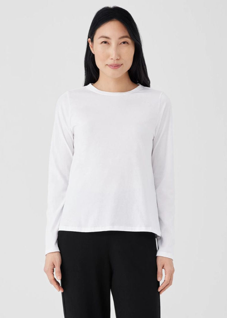 Eileen Fisher - Organic Cotton Jersey Long-Sleeve Tee