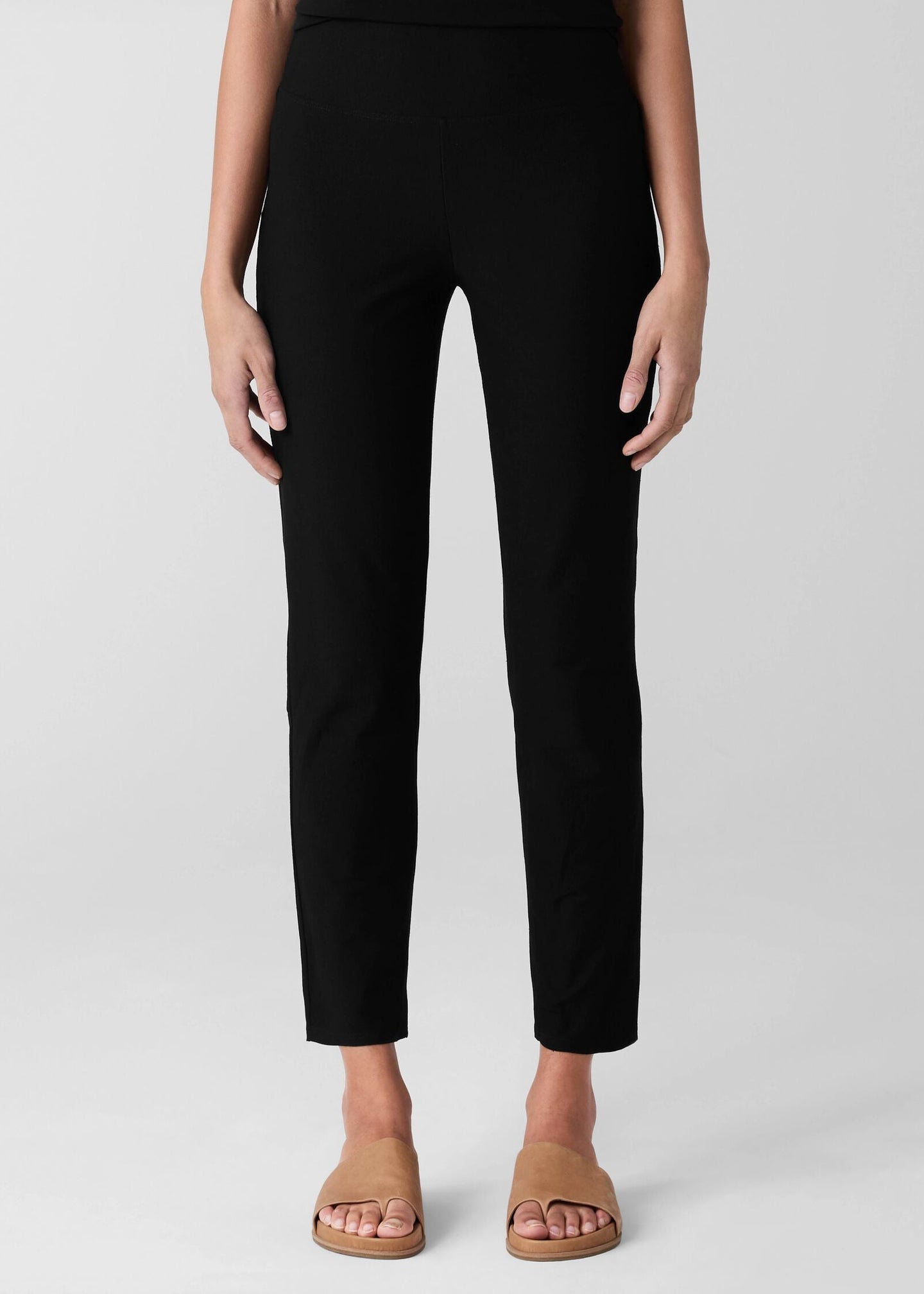 Eileen Fisher - Washable Stretch Crepe High-Waisted Pant
