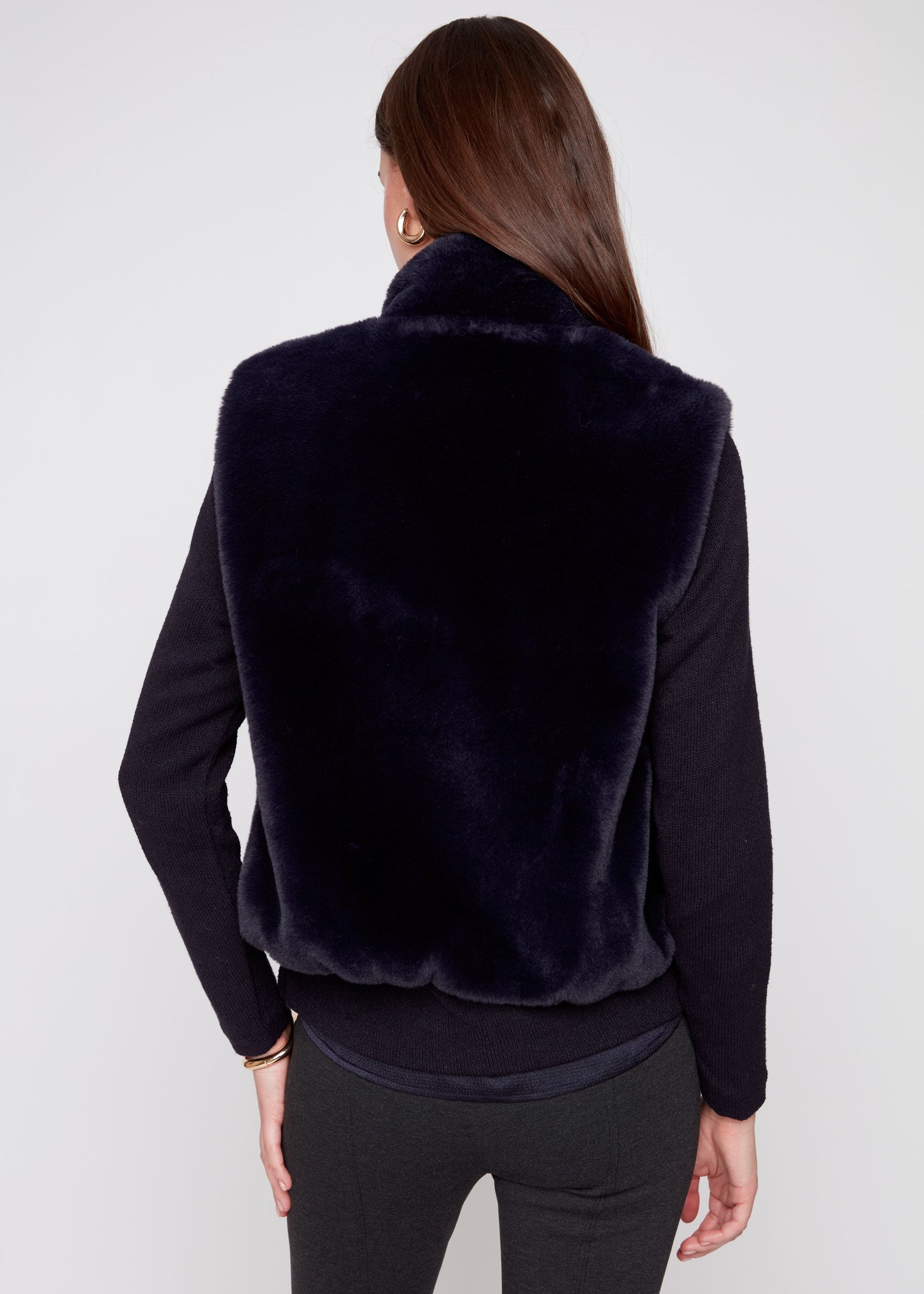 Renuar - Solid Faux Fur Vest