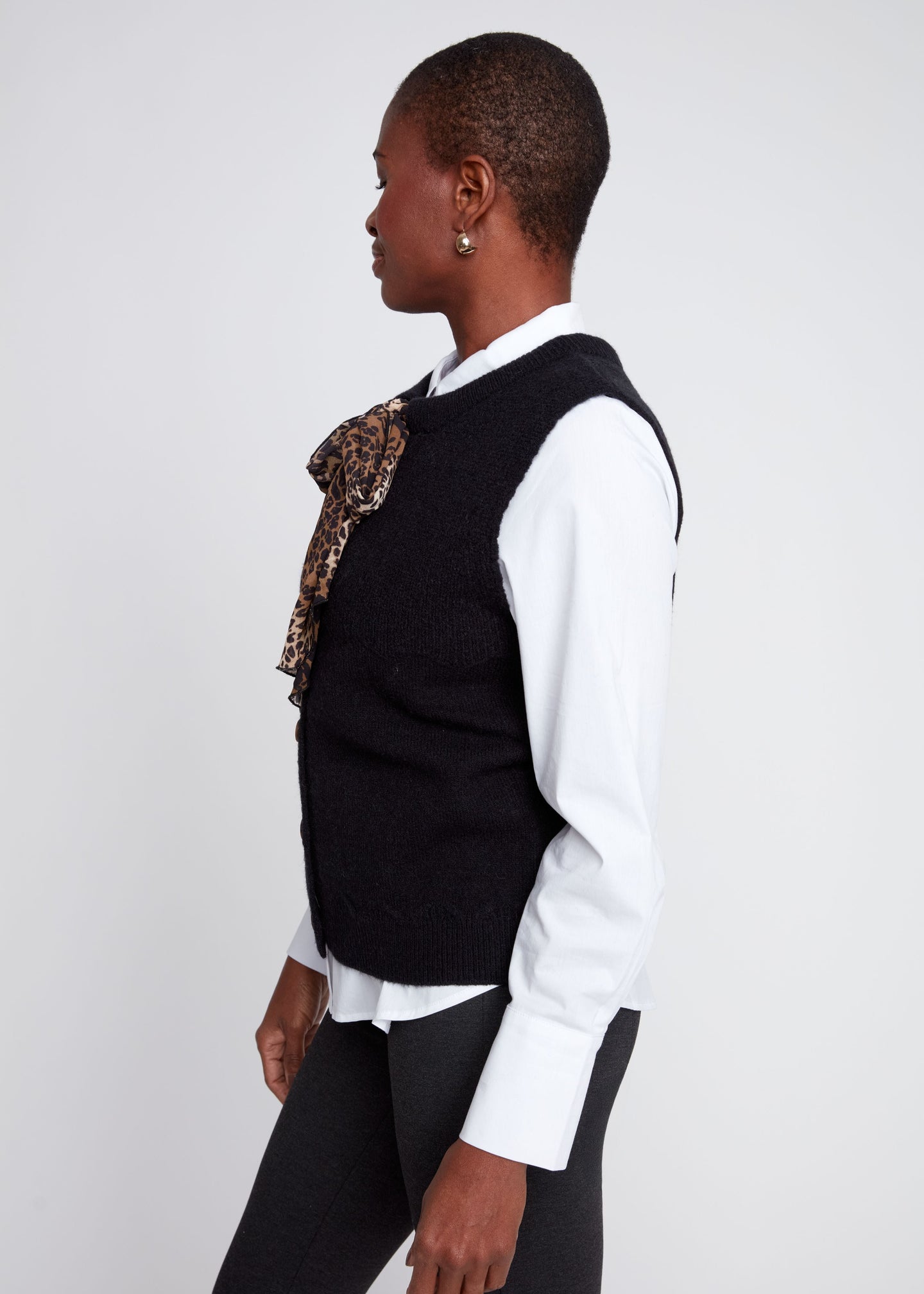 Renuar - Leopard Print Tie Vest