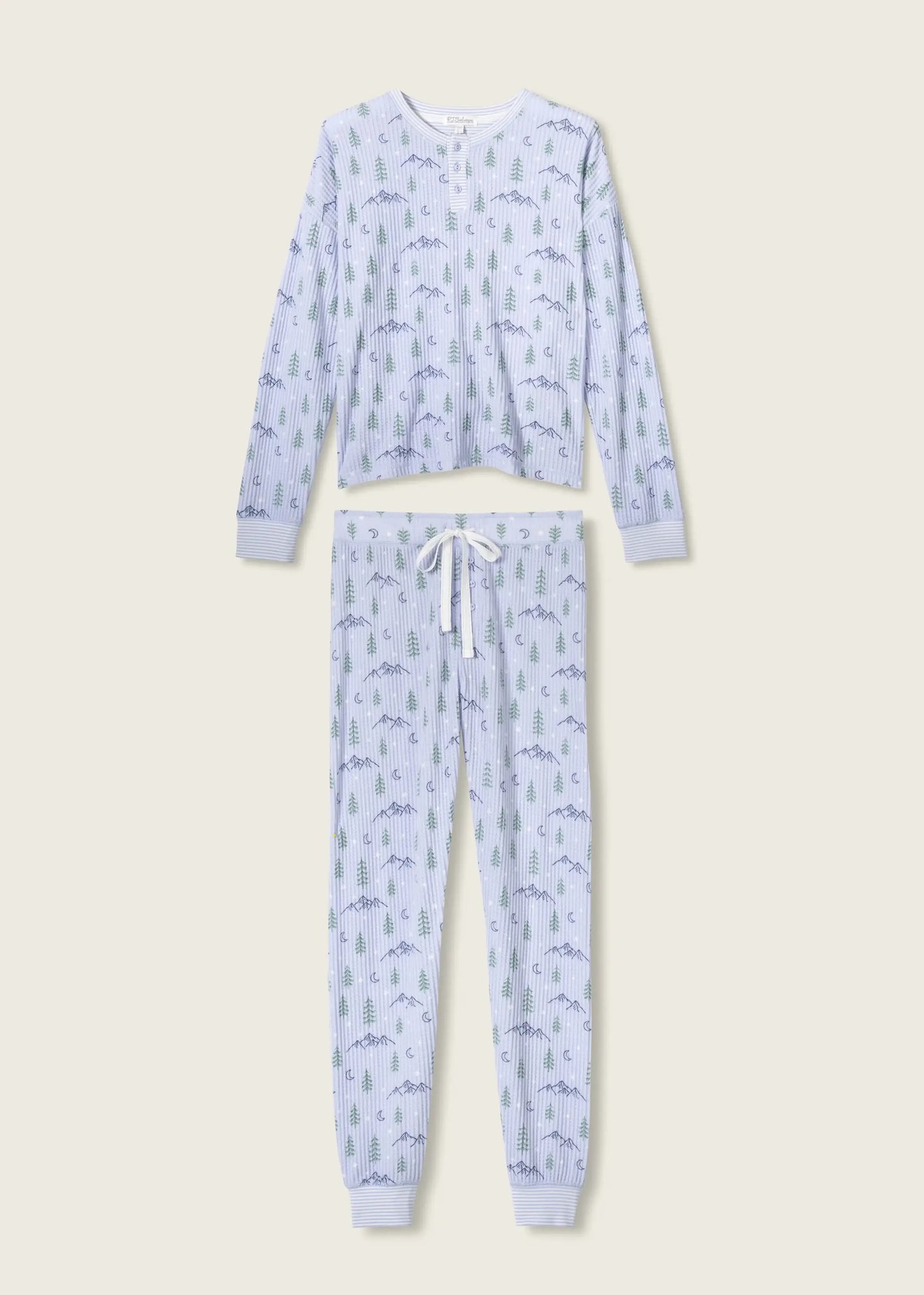 PJ Salvage - Ski Jammie Classics Mountain Dreams Print PJ Set