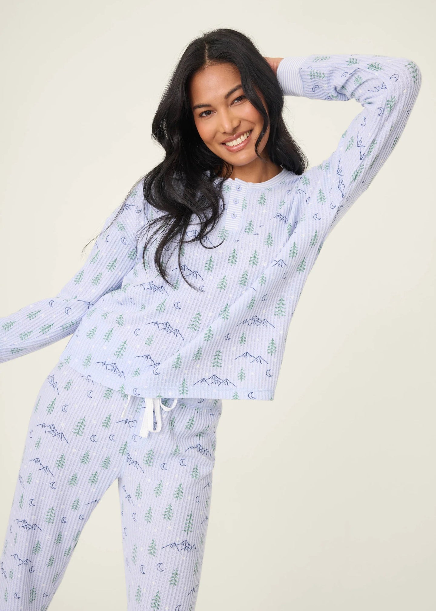 PJ Salvage - Ski Jammie Classics Mountain Dreams Print PJ Set