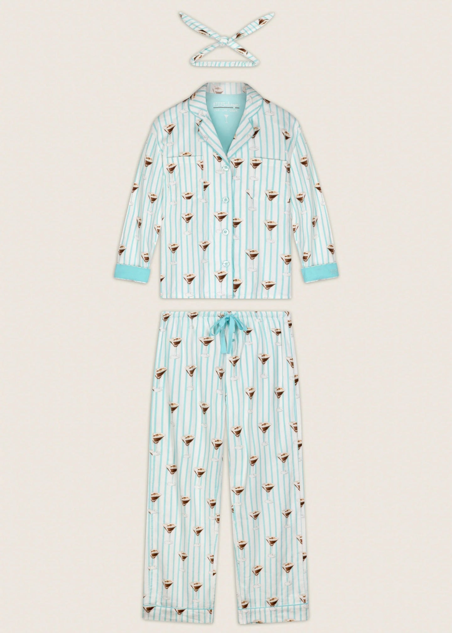 PJ Salvage - Espresso Martini 3-Piece Flannel PJ Set