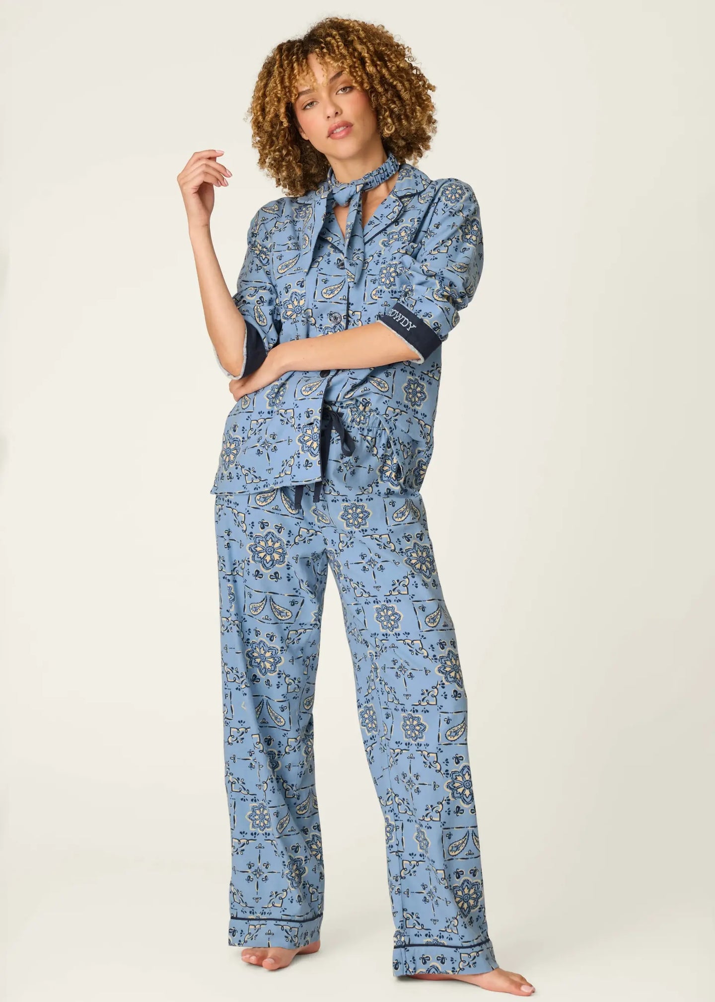PJ Salvage - Classic Paisley Bandana 3-Piece Flannel PJ Set