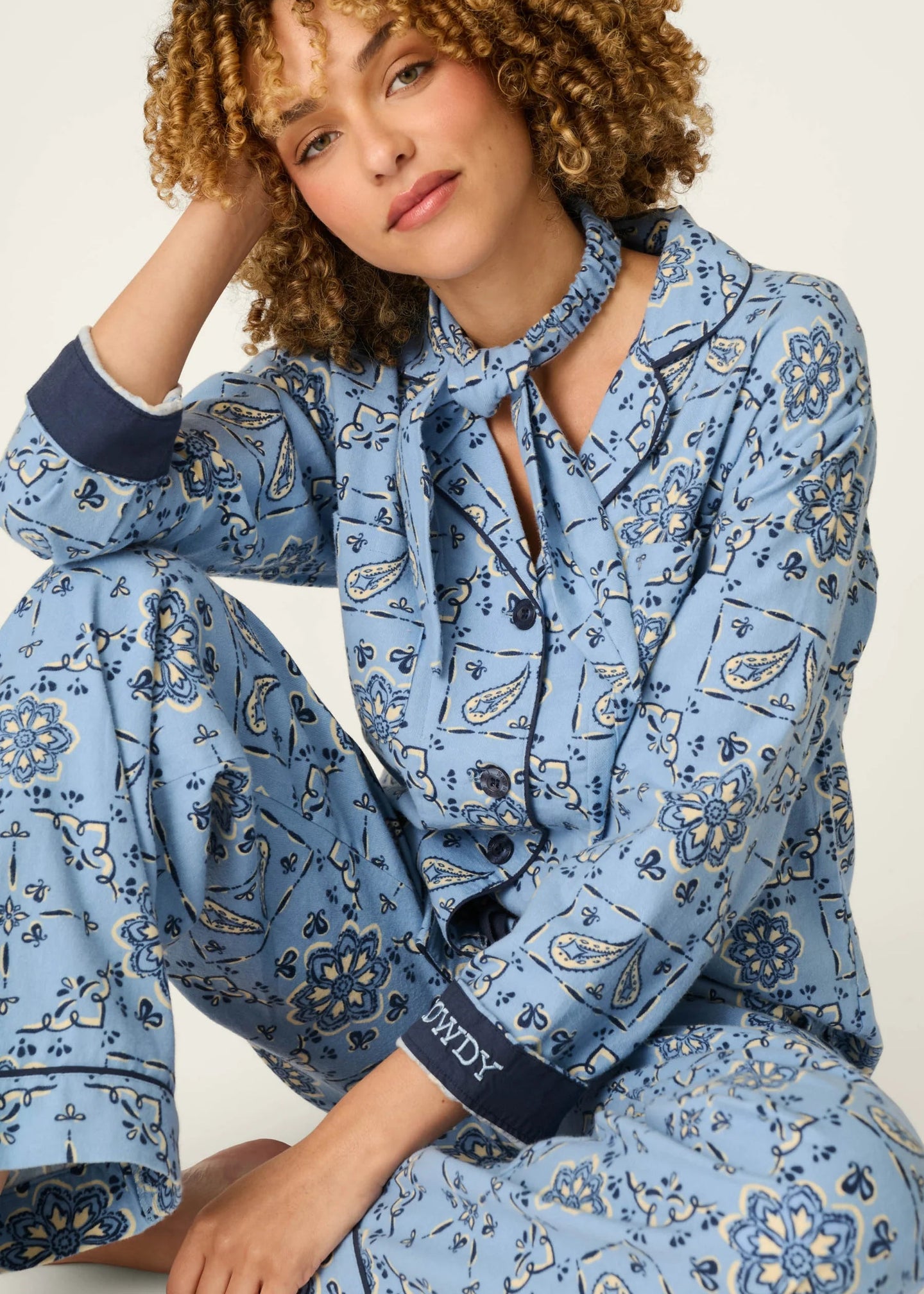 PJ Salvage - Classic Paisley Bandana 3-Piece Flannel PJ Set
