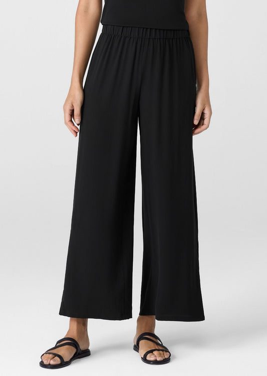 Eileen Fisher - Silk Georgette Crepe Pant with Slits
