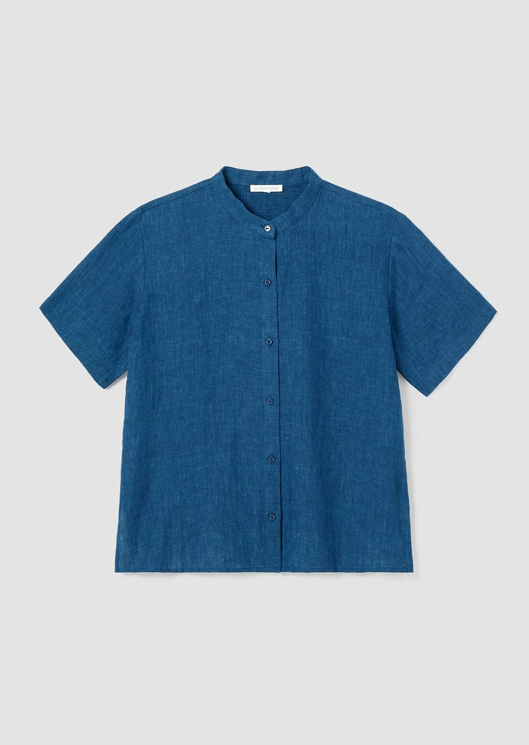 Eileen Fisher - Organic Linen Délavé Band Collar Shirt
