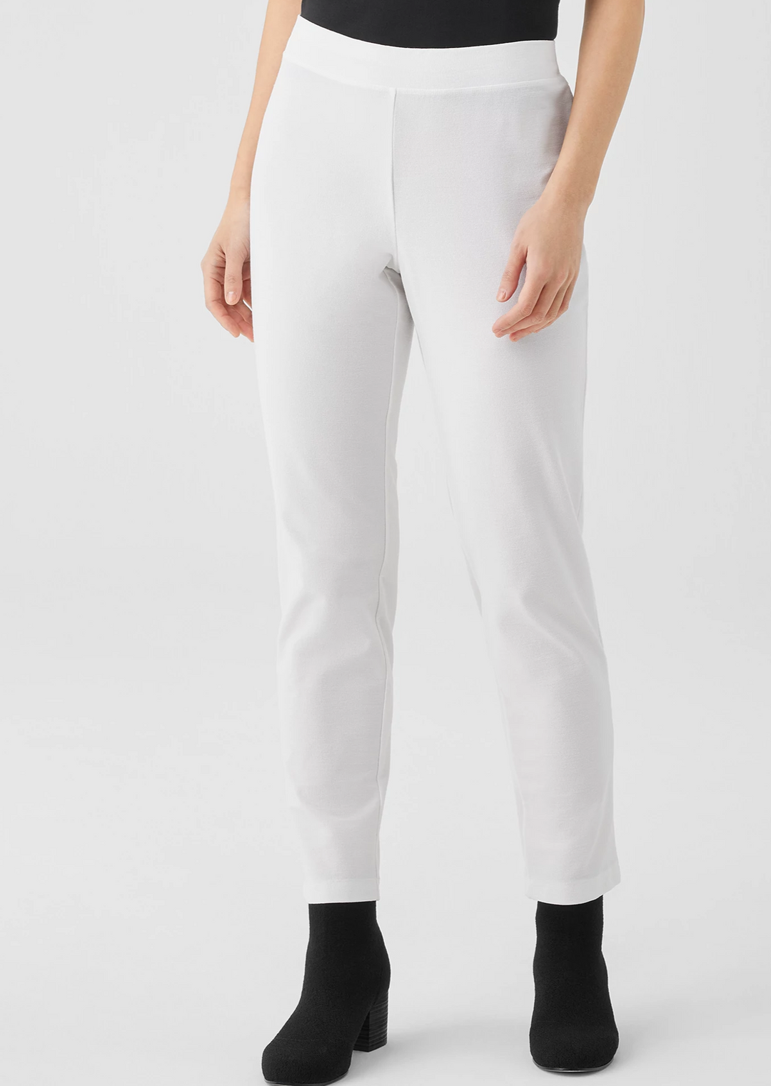 Eileen fisher white crepe pants 2025