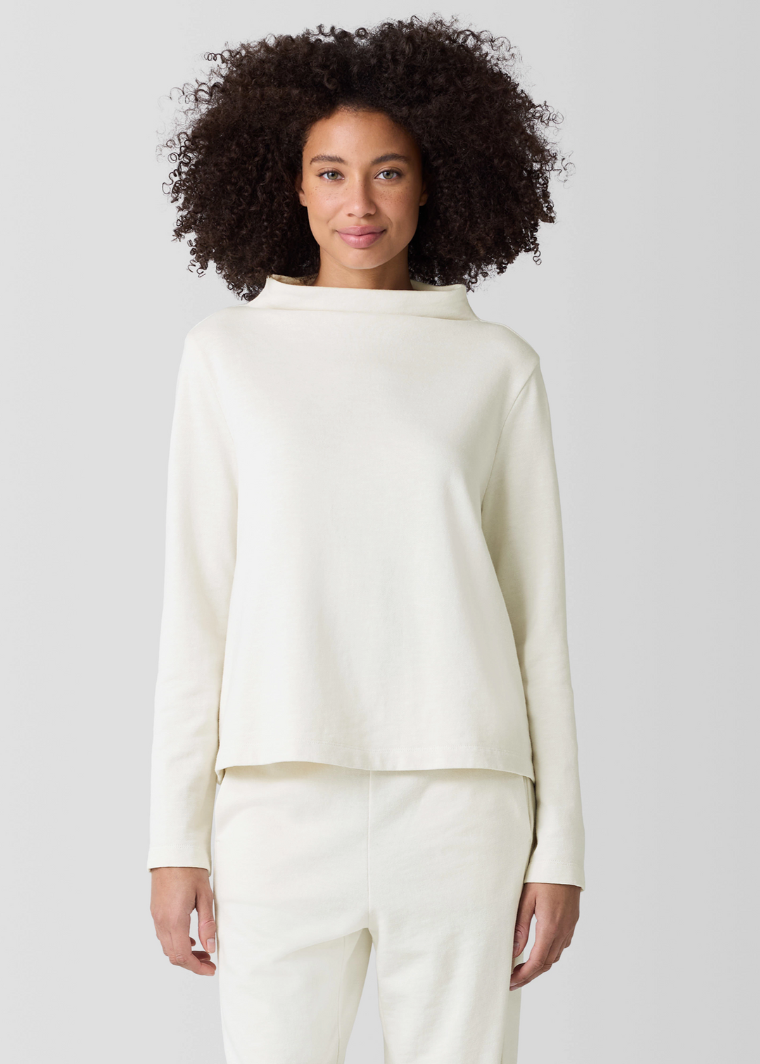 Eileen fisher funnel neck top shop