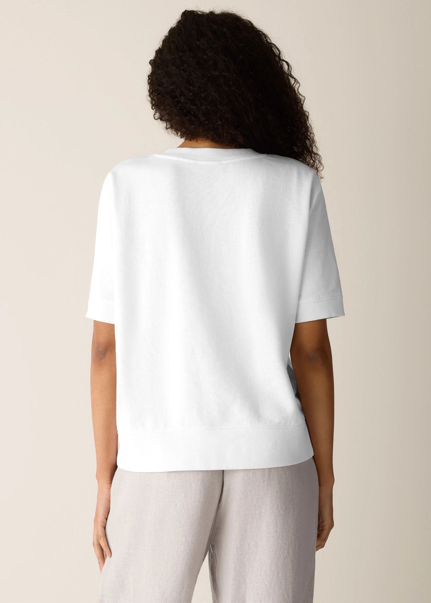 Eileen Fisher - Garment-Dyed Organic Cotton Terry Wedge Tee