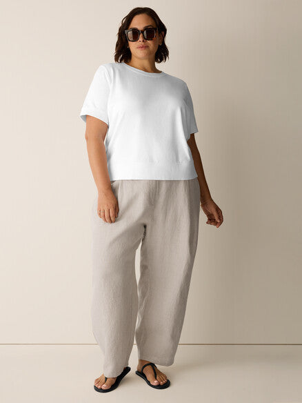 Eileen Fisher - Garment-Dyed Organic Cotton Terry Wedge Tee
