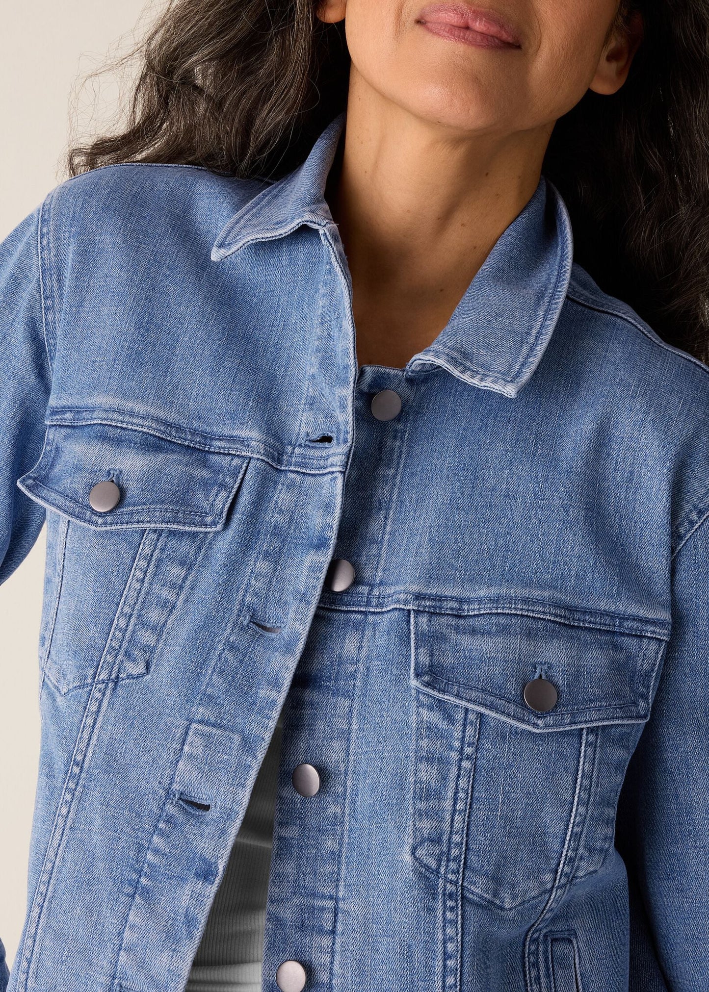 Eileen Fisher - Cotton Stretch Denim Jacket