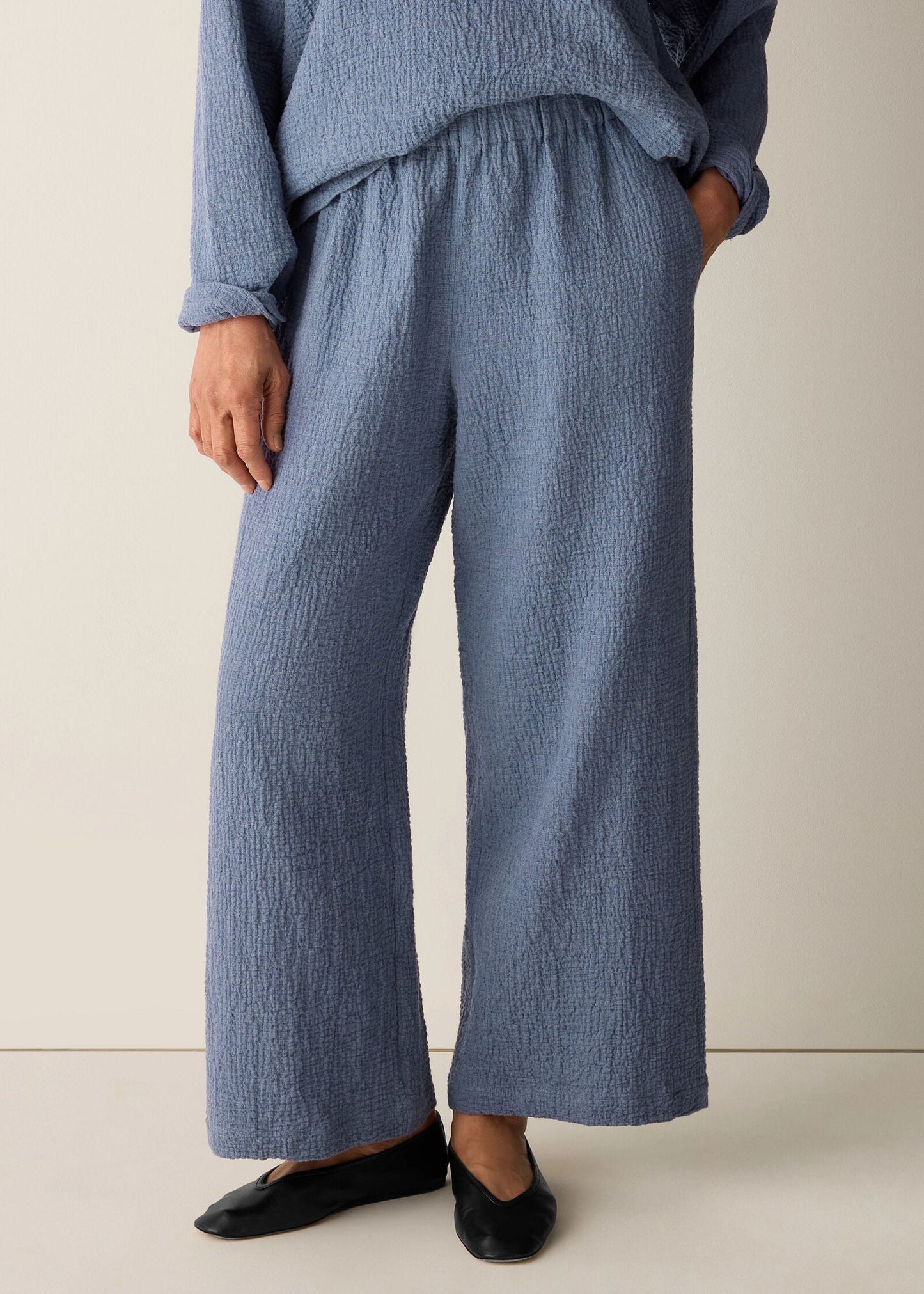 Eileen Fisher - Organic Cotton Doubleweave Wide-Leg Pant