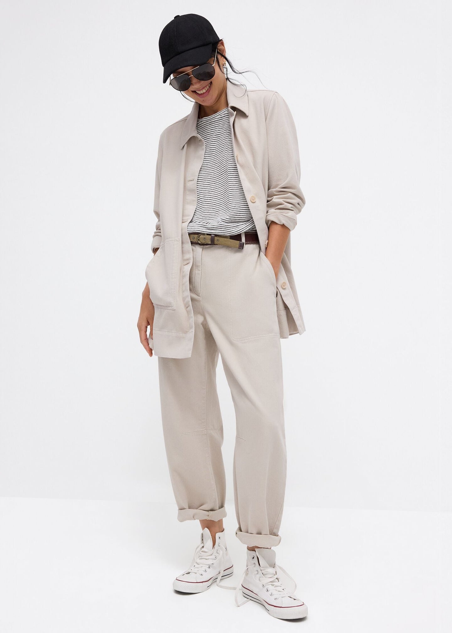 Eileen Fisher - Garment-Dyed Utility Cotton Arch Pant