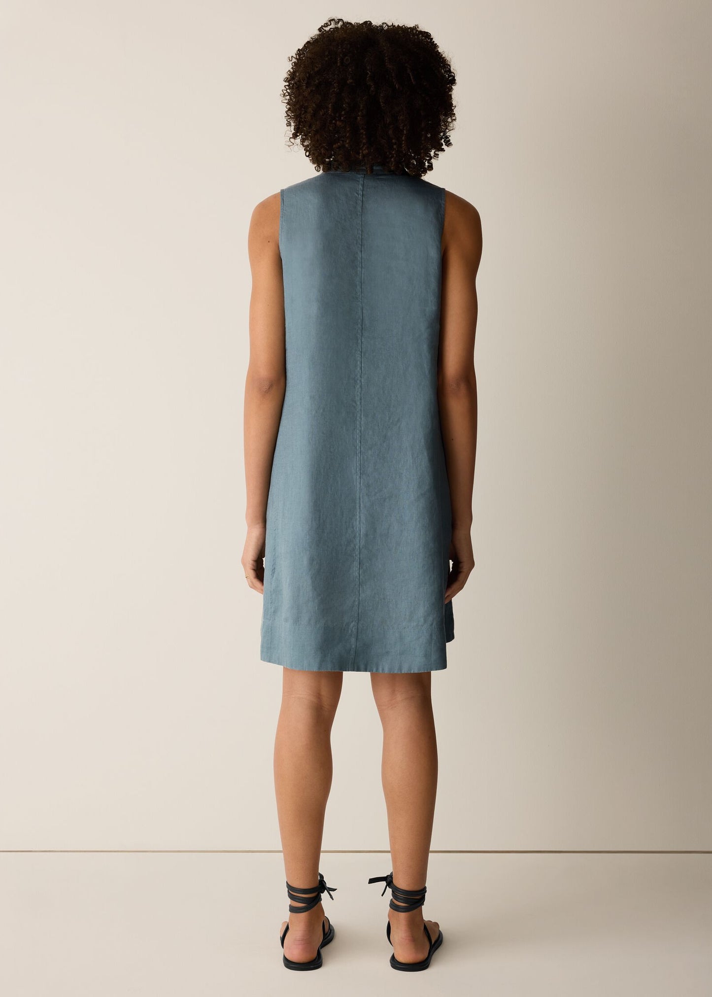 Eileen Fisher - Organic Linen Split Neck Dress