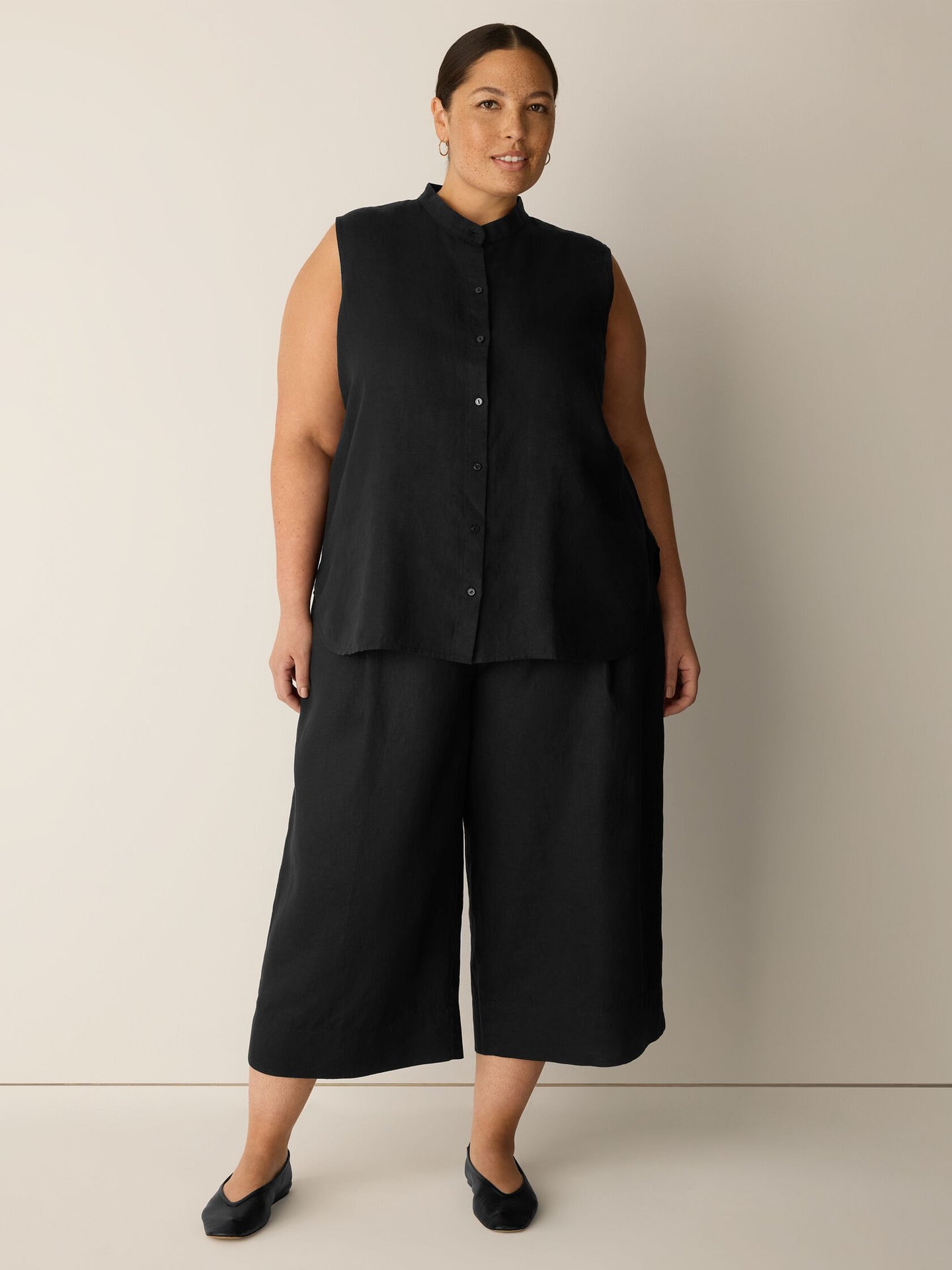 Eileen Fisher - Organic Linen Pleated Culotte