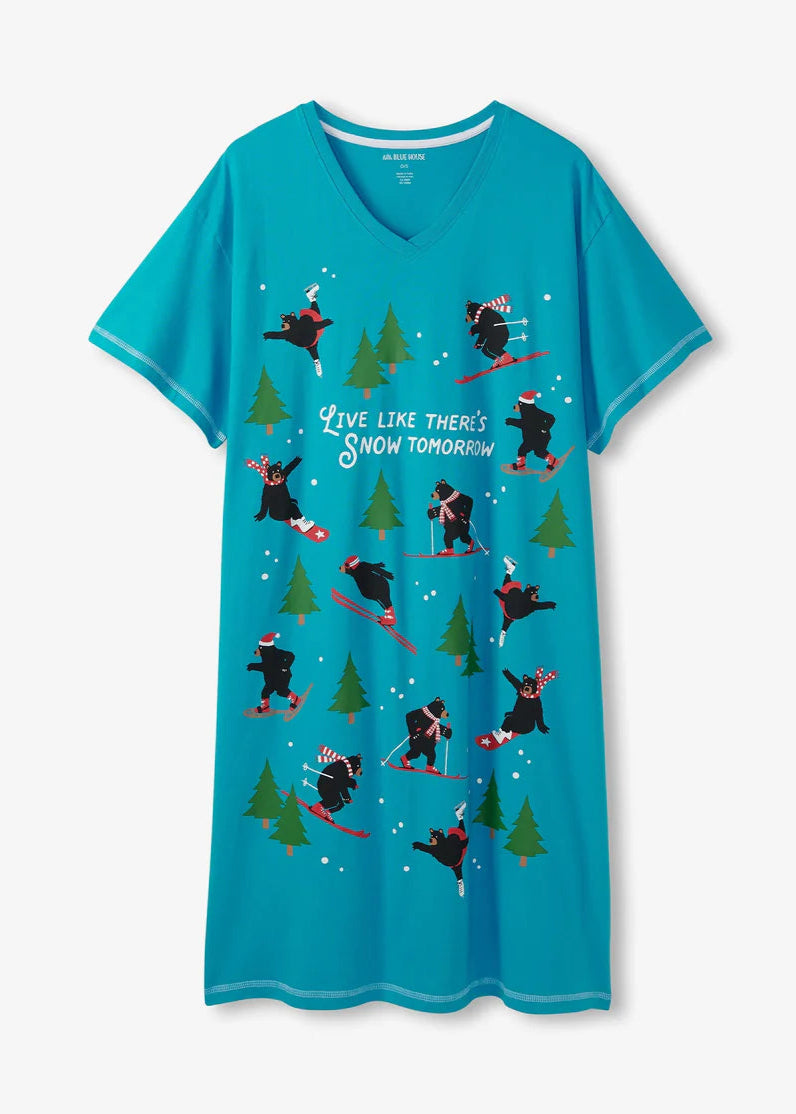 Little Blue House - Snow Tomorrow Sleepshirt