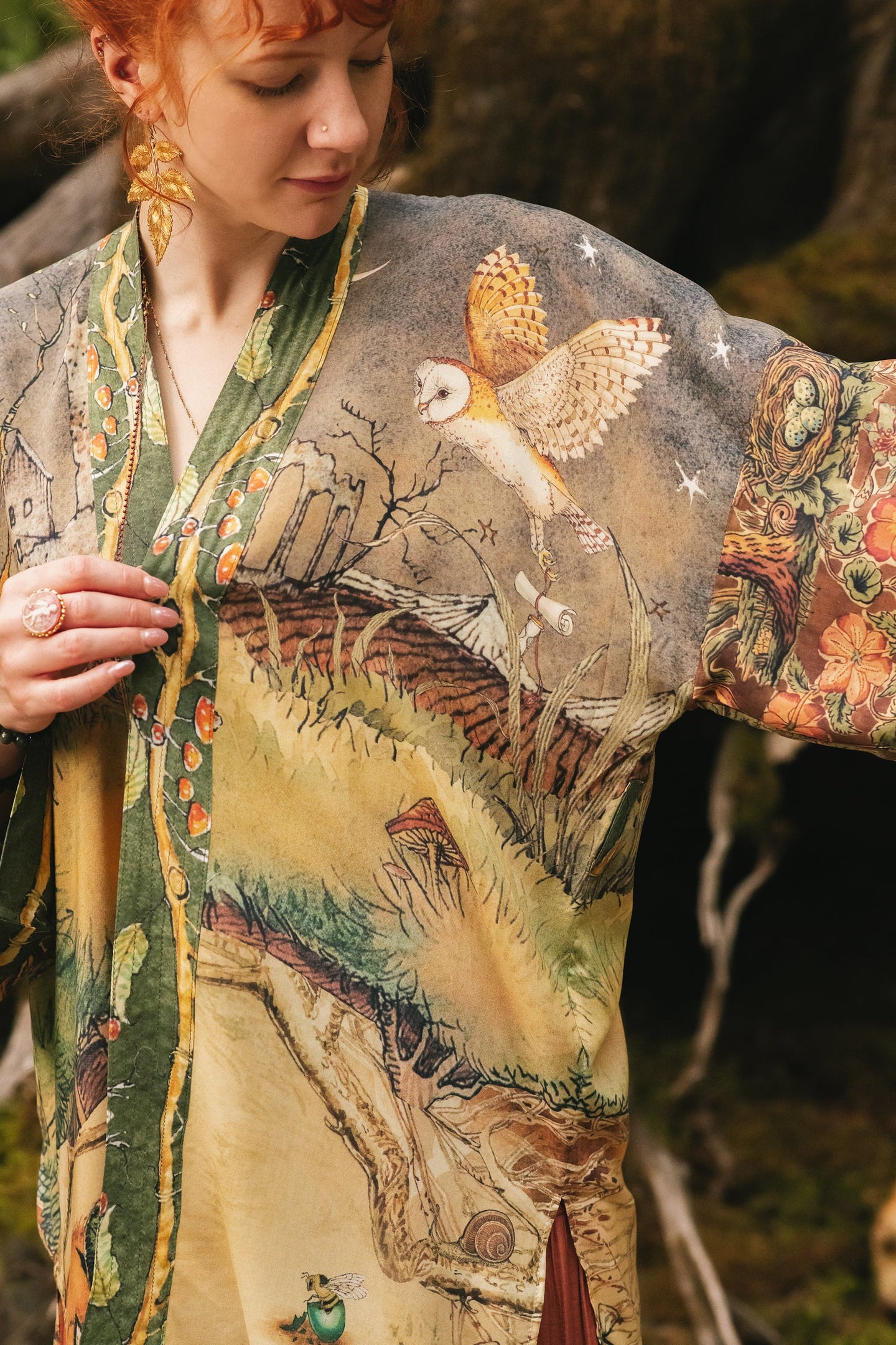 Market of Stars - Woodland Wisdom Matinee Duster (Mid Length)
