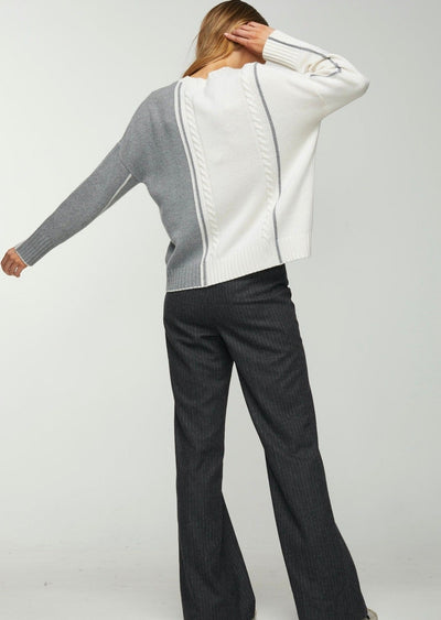 Zaket & Plover - Cable Trim Sweater