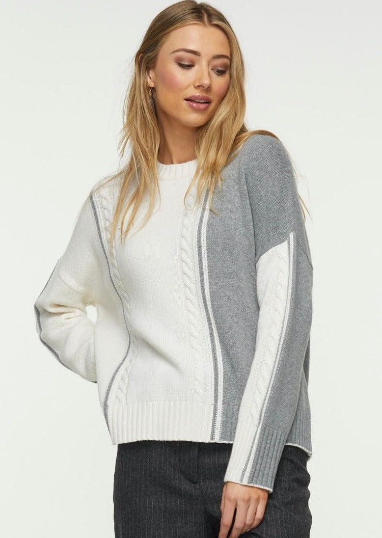 Zaket & Plover - Cable Trim Sweater