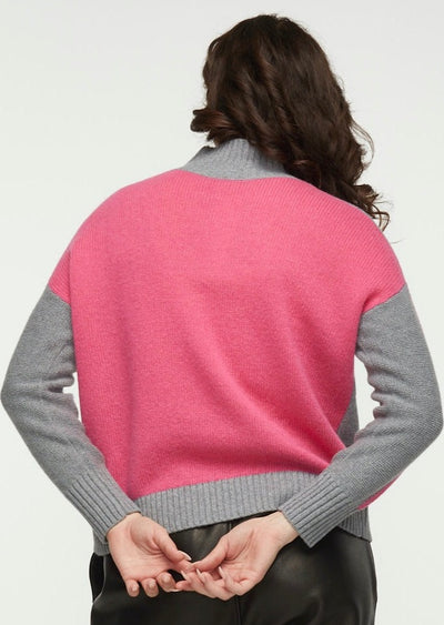 Zaket & Plover - Color Block Mock Neck Sweater