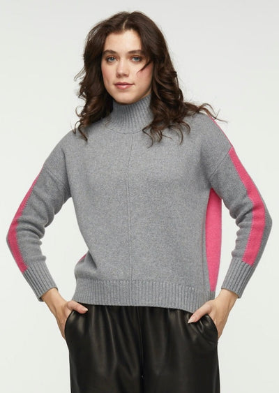 Zaket & Plover - Color Block Mock Neck Sweater