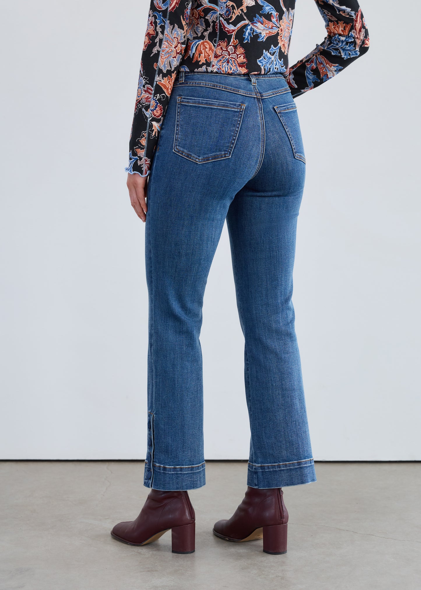 French Dressing Jeans - Pull-On Boot Ankle Jean with Button Hem - SALE