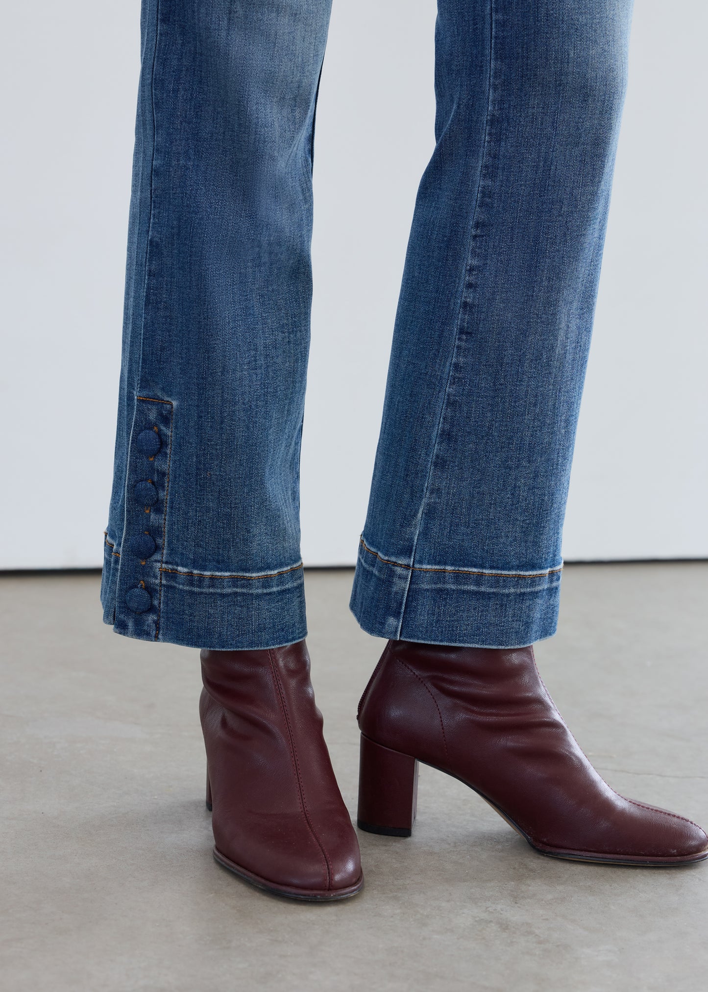French Dressing Jeans - Pull-On Boot Ankle Jean with Button Hem - SALE