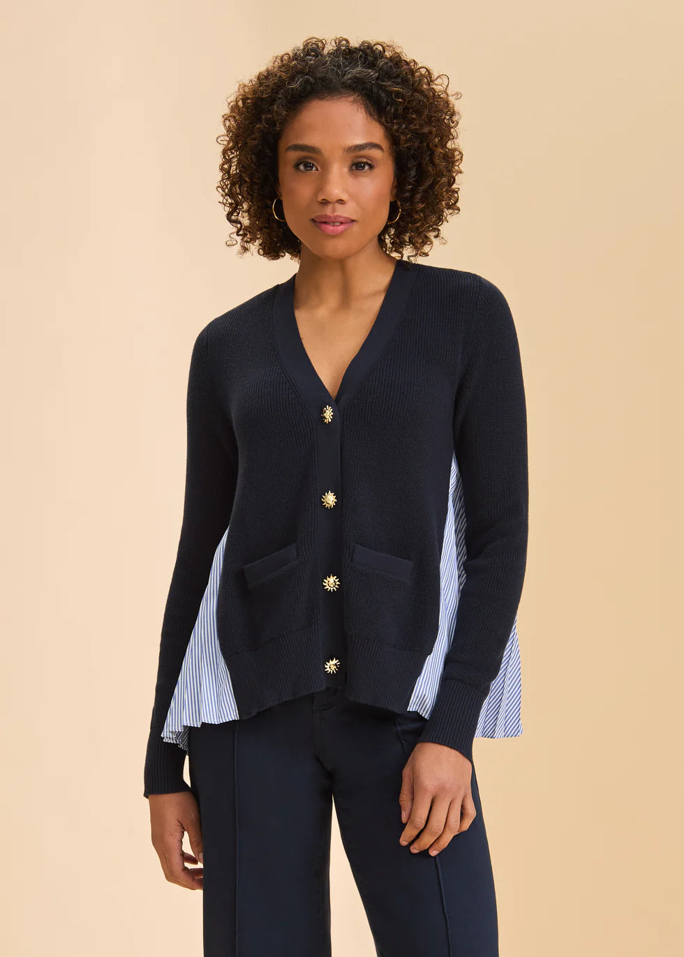 French Dressing Jeans - Mixed Media Cardigan - SALE - ONLINE EXCLUSIVE