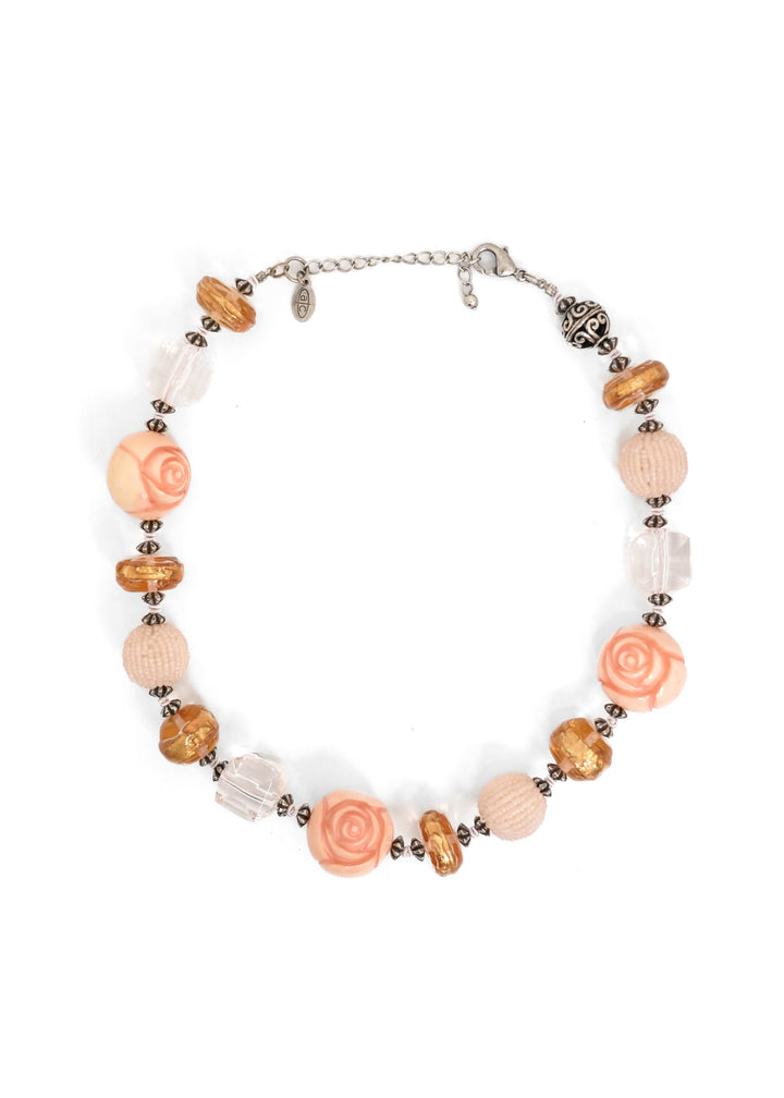 Merx - Flower Bead Short Necklace