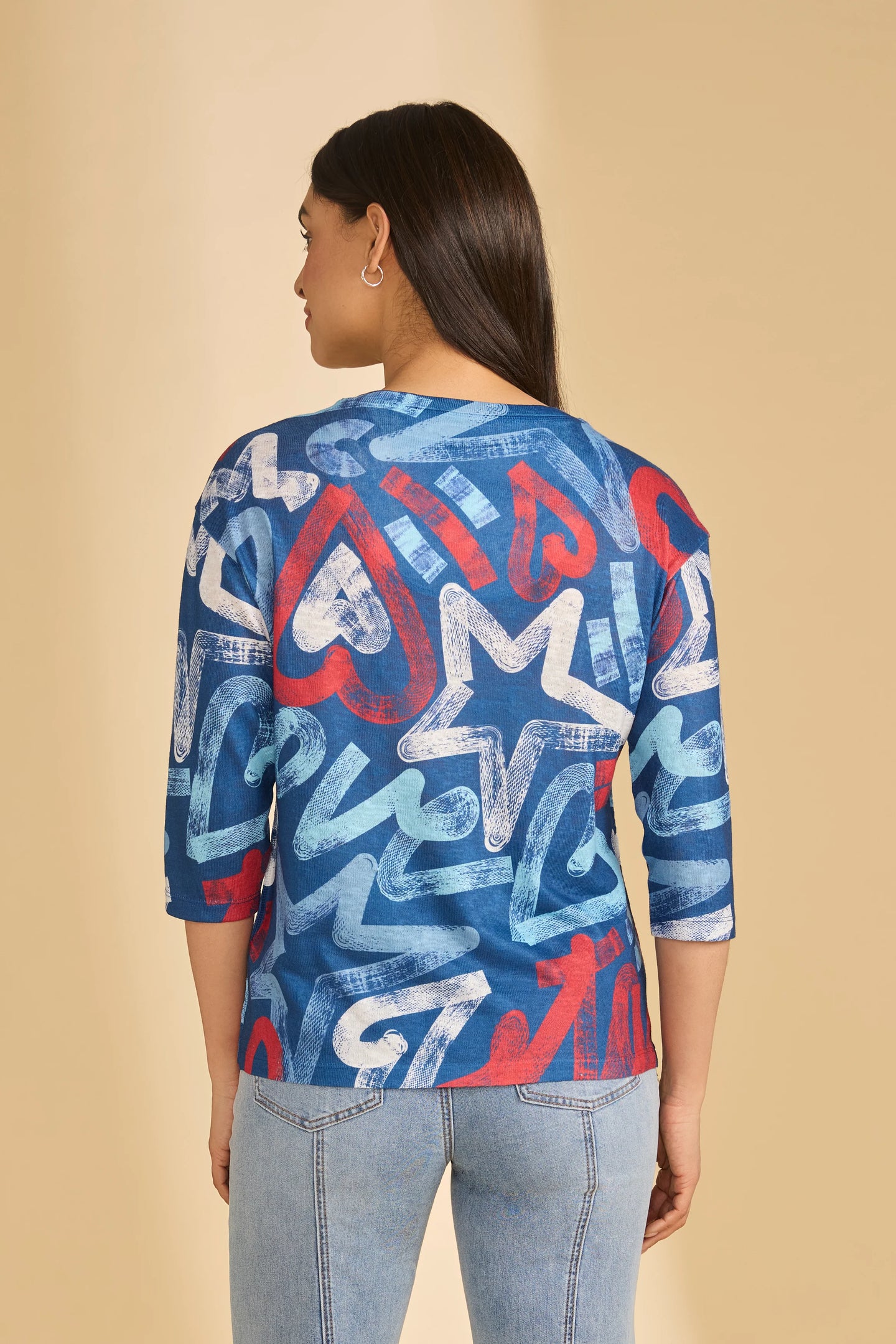 French Dressing Jeans - 3/4 Sleeve V-Neck Pop Top - SALE - ONLINE EXCLUSIVE