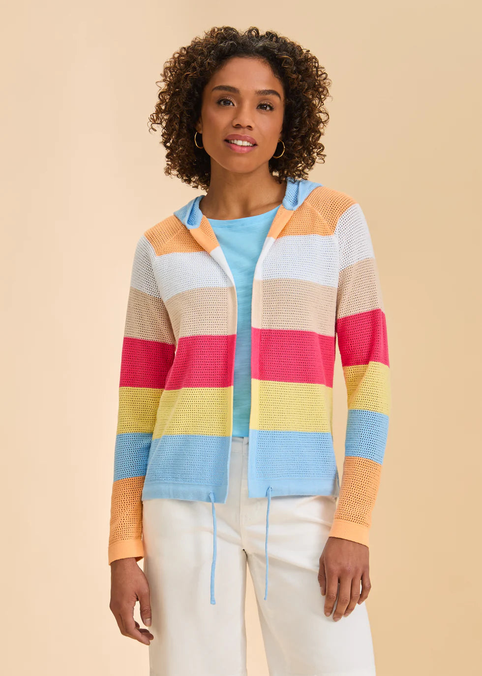 French Dressing Jeans - Striped Hooded Cardigan - SALE - ONLINE EXCLUSIVE