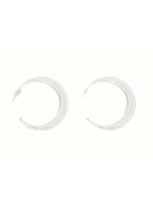 Shepherd's - Sterling Silver Crescent Hoop Earrings