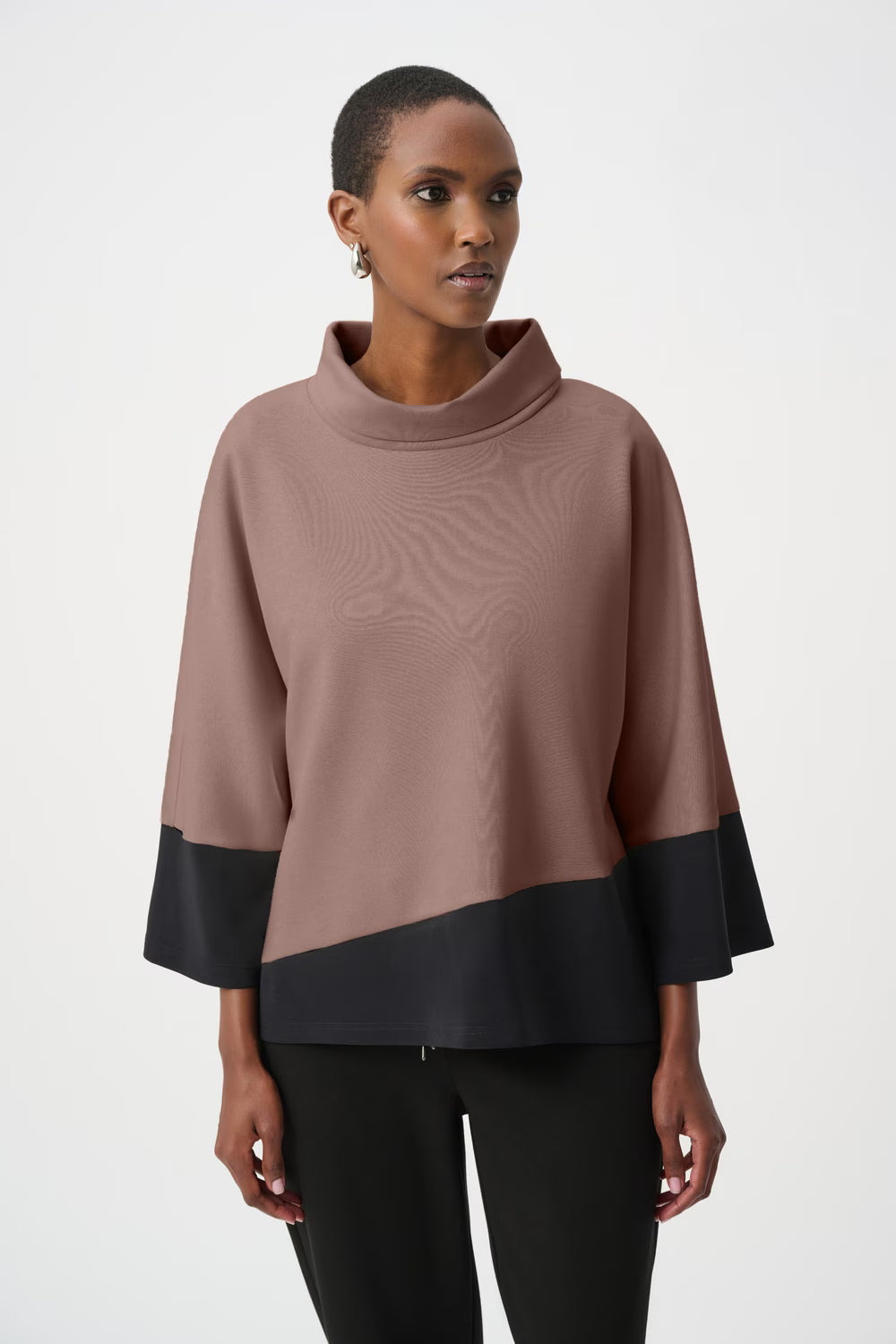 Joseph Ribkoff - Scuba Jersey Color Block Trapeze Top
