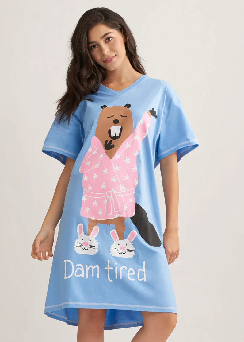 Little Blue House - Dam Tired Sleepshirt