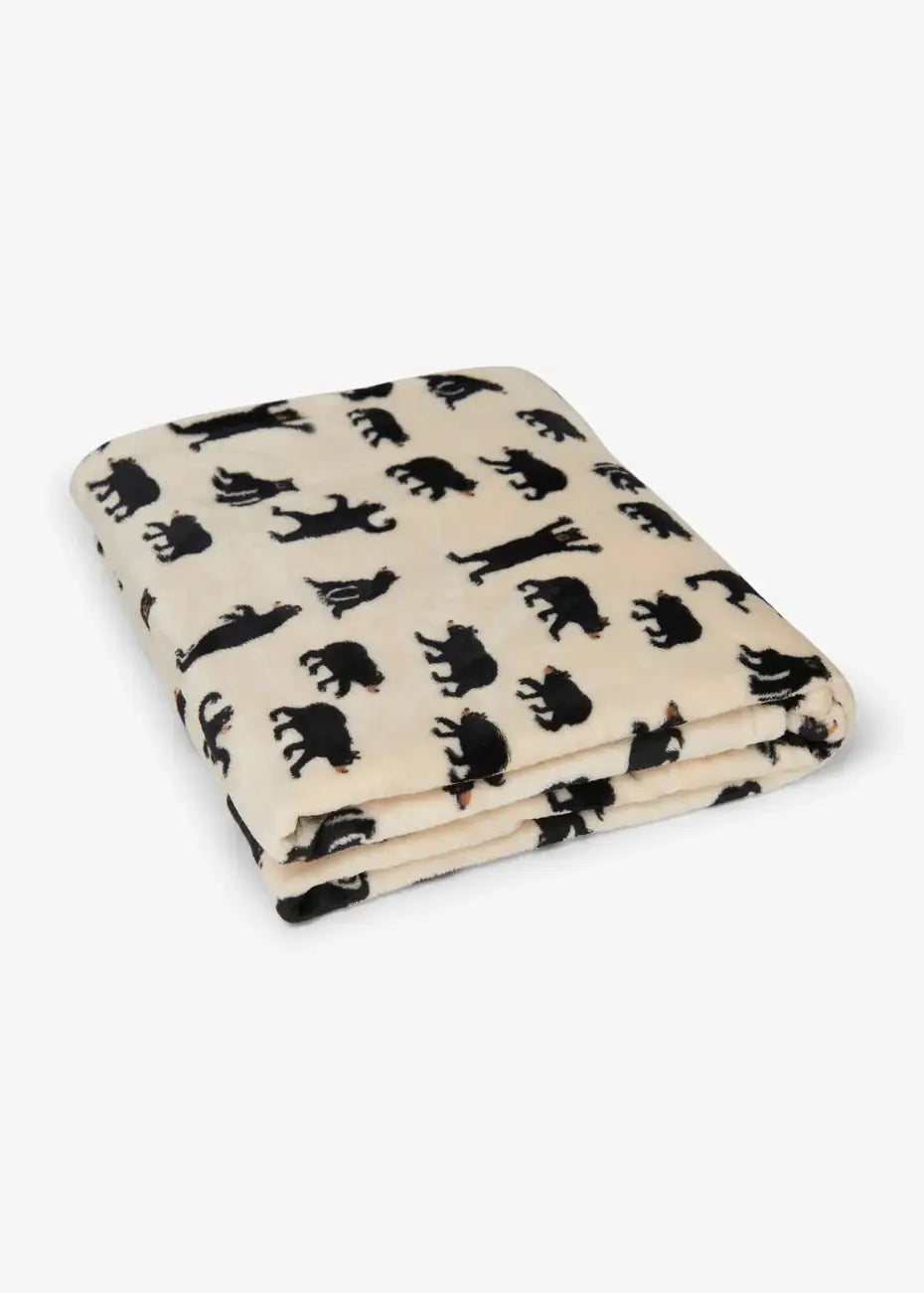 Little Blue House - Black Bears Fleece Blanket