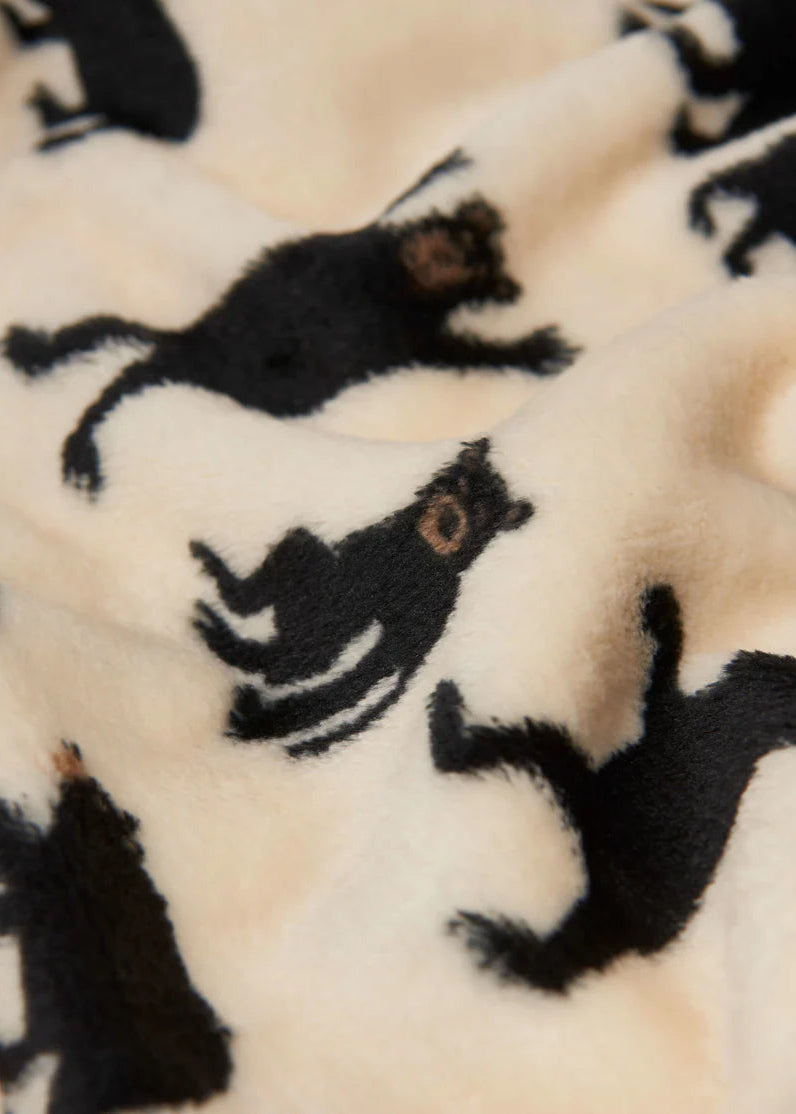 Little Blue House - Black Bears Fleece Blanket