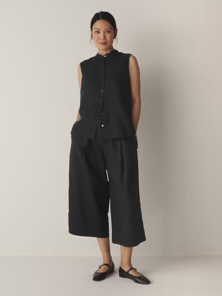 Eileen Fisher - Organic Linen Pleated Culotte