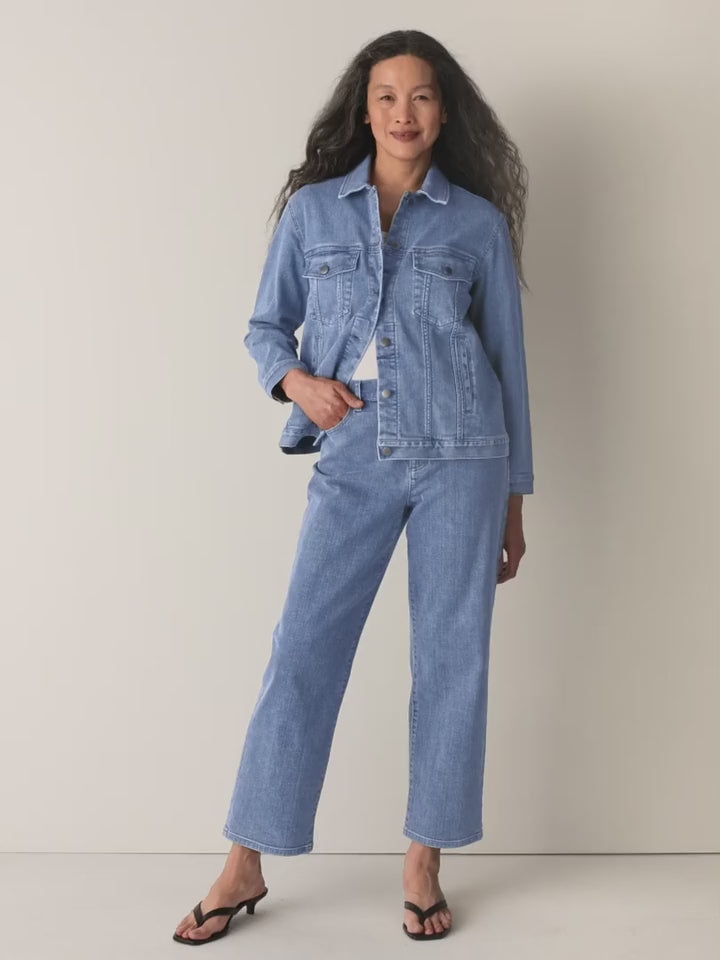 Eileen Fisher - Cotton Stretch Denim Jacket