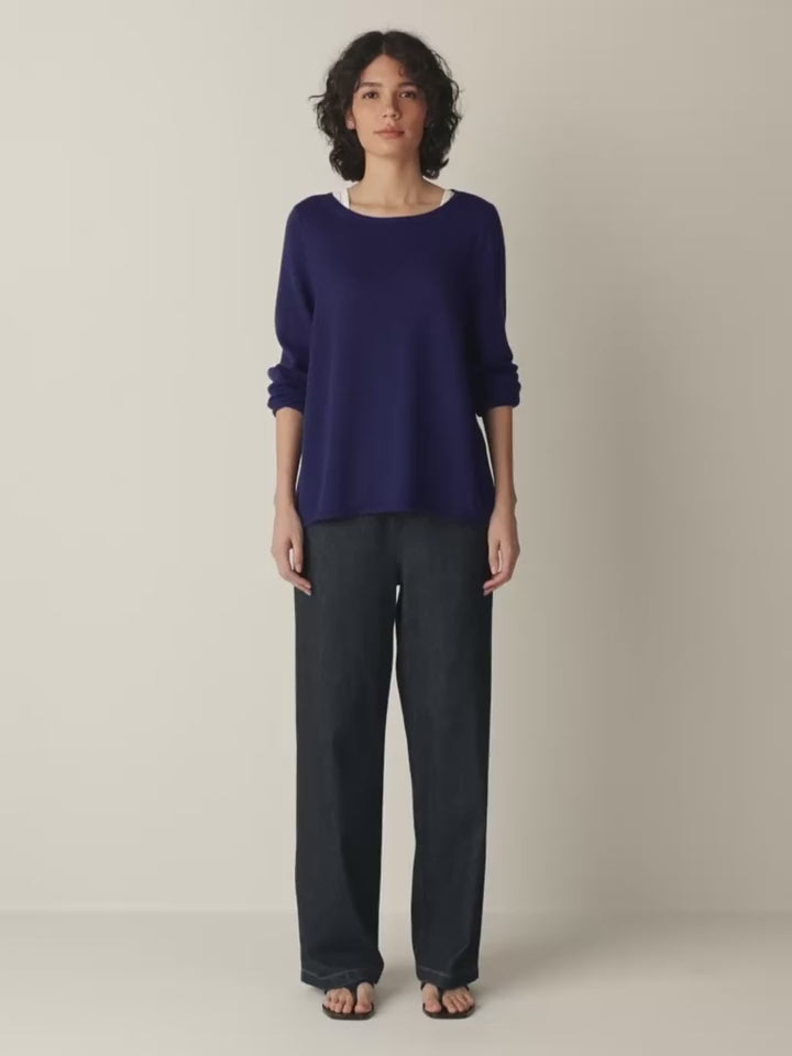 Eileen Fisher - Peruvian Cotton Blend Bateau Neck Top