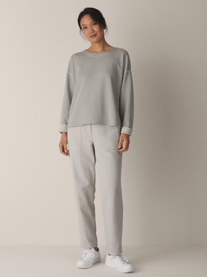 Eileen Fisher - Haut réversible à rayures en double maille de coton biologique