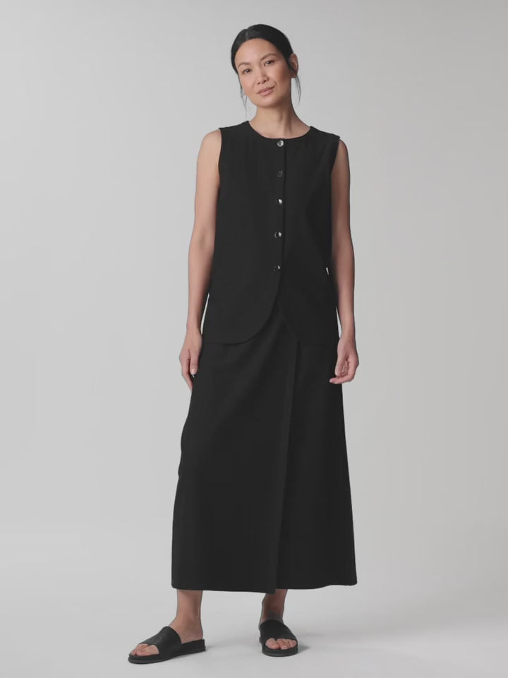Eileen Fisher - Washable Stretch Crepe Wrap Skirt