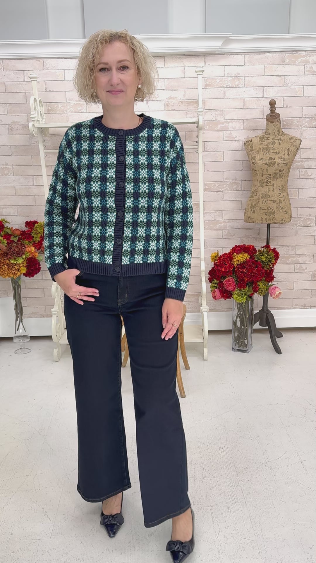 Seasalt - Kensa Organic Cotton Checked Cardigan - SALE