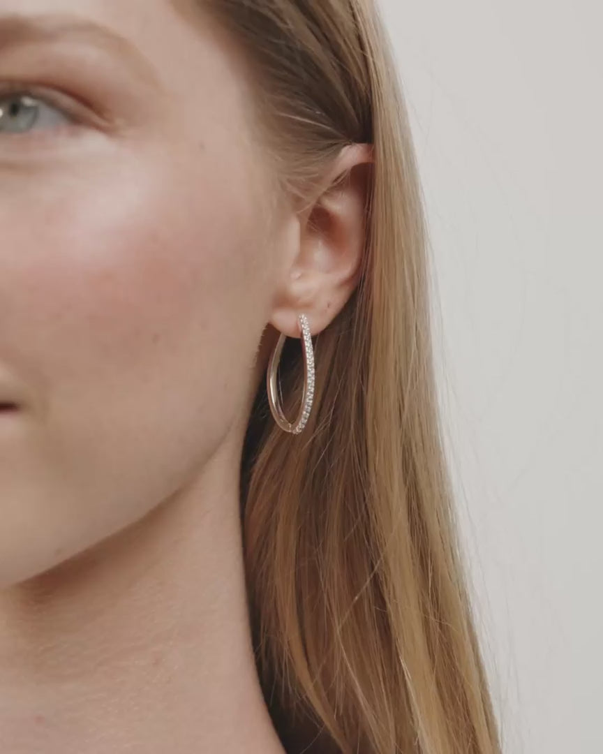 Pilgrim - Root Hoop Crystal Earrings