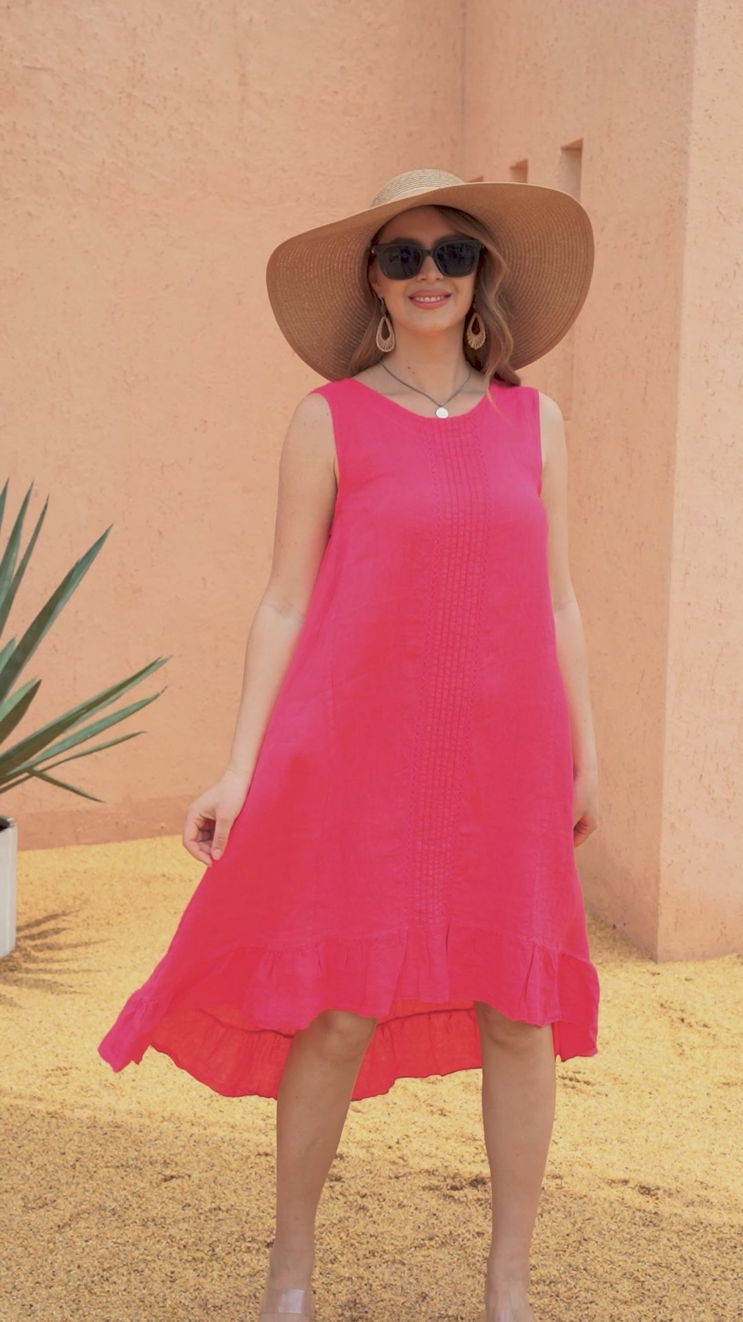 Orange - Daphne's Stitched Detail Dress