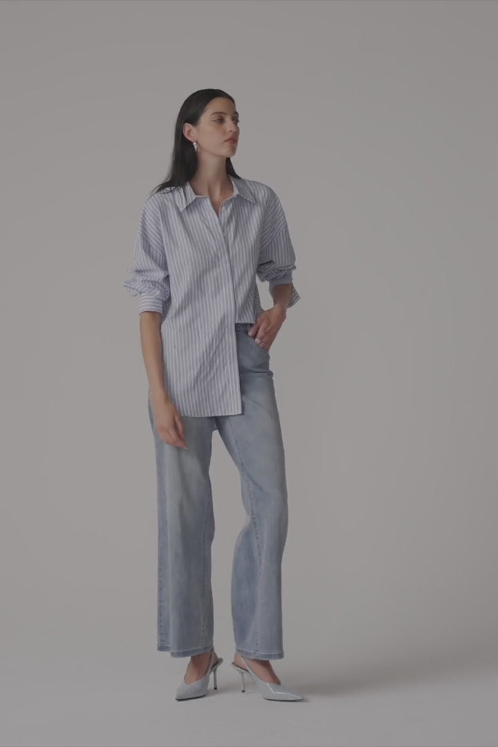 Joseph Ribkoff - Tencel Stripe Print Boxy Blouse