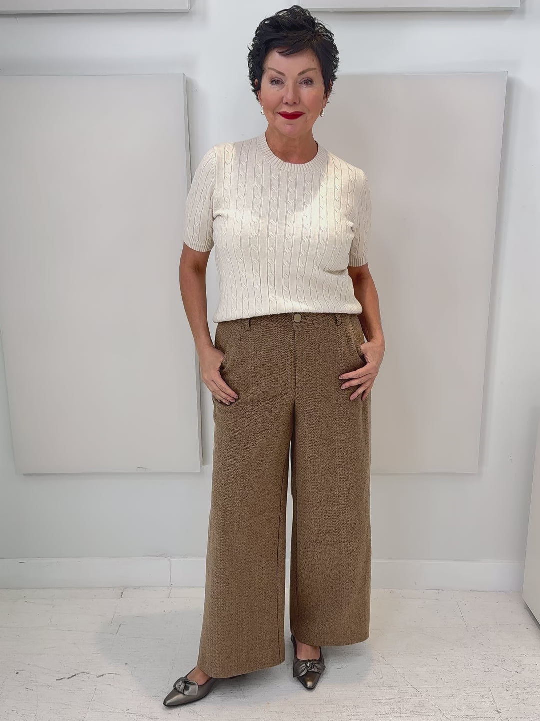 Wit & Wisdom - Whitney Skyrise Wide Leg Pants with Slit Hem